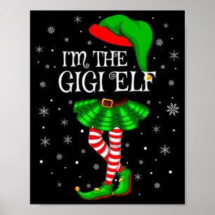 Affiche Gigi Elf Noël Famille assortie Femmes Filles Elf