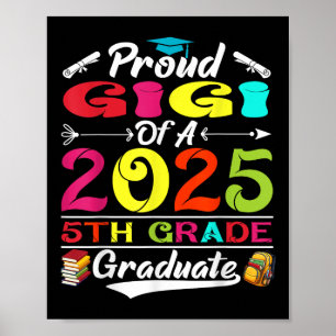 Affiche Gigi fière drôle d'une classe de 2025 diplômée de