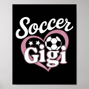 Affiche Gigi footballeuse grand-mère mignonne cœur fils S