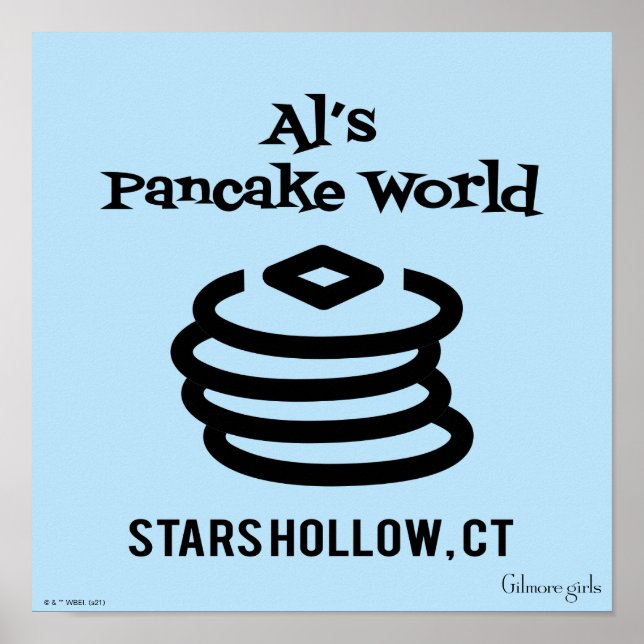 Affiche Gilmore Girls | Logo d'Al's Pancake World (Devant)