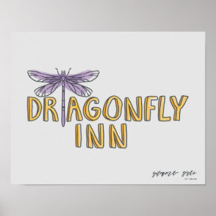 Affiche Gilmore Girls Logo Dragonfly Inn Watercolor