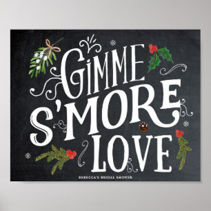 Affiche gimme smore amour noël faveurs signe