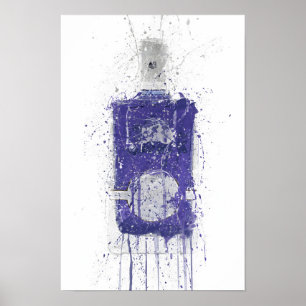 Affiche Gin Bottle Wall Art Imprimer 'Périwinkle