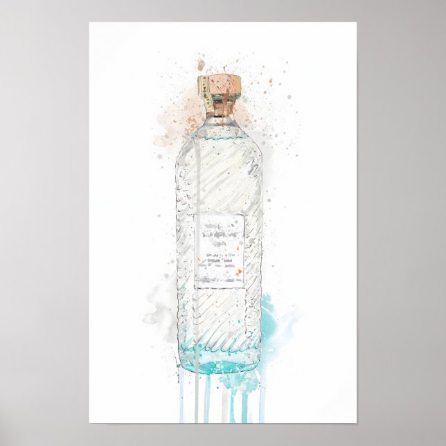 Affiche Gin Bottle Wall Art Print 'Hebridean Hue'  (Devant)