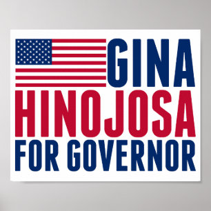 Affiche Gina Hinojosa Gouverneure 2026 Élection Texas
