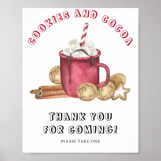 Affiche Gingembre COOKIES AVEC CACAO - Merci pour venir (Devant)