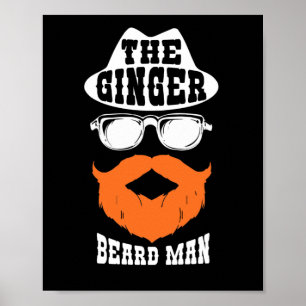 Affiche Ginger Beard Man Funny Redhead Irish Beares Men