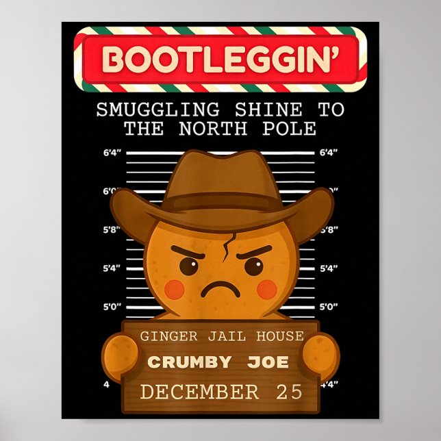 Affiche Ginger Jailhouse Christmas Humor Gingerbread Coupl (Devant)