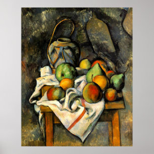 Affiche Ginger Jar and Fruit - Paul Cezanne - c1895