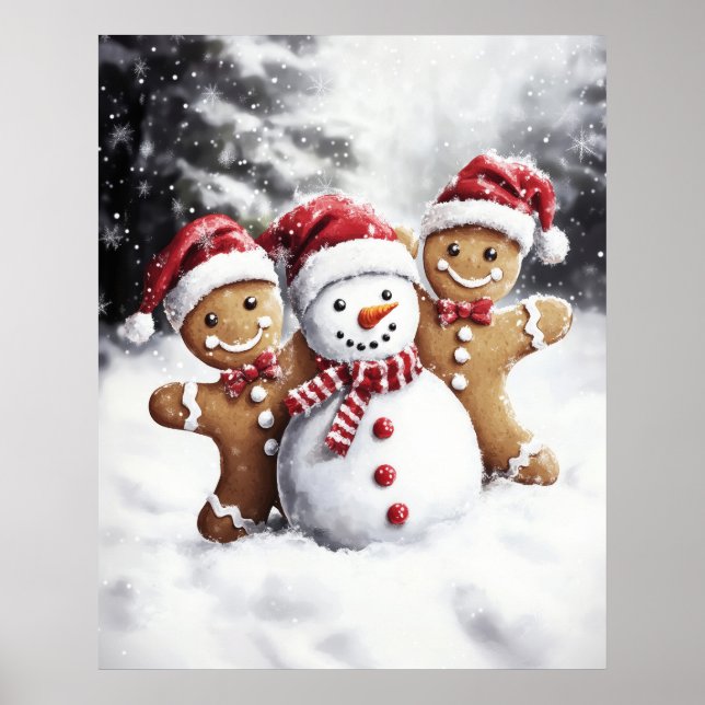 Affiche Gingerbread Christmas Wall Art (Devant)