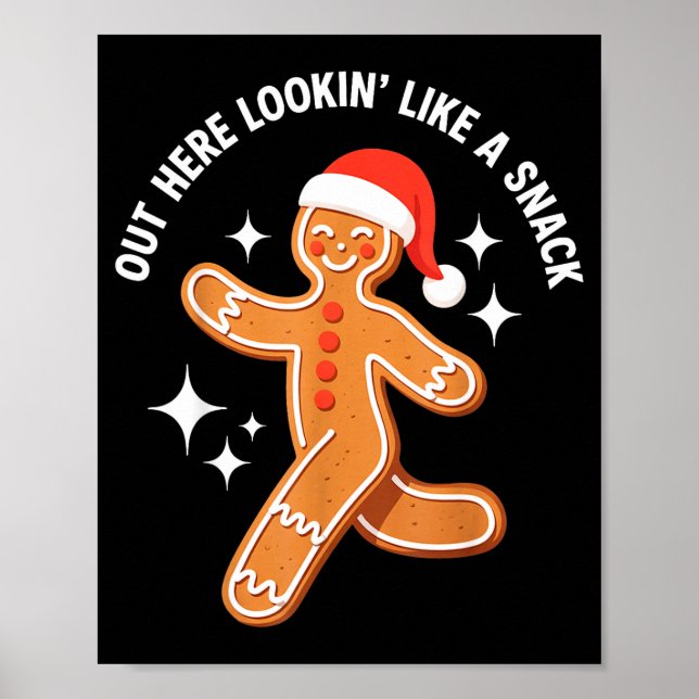Affiche Gingerbread Christmas Xmas Couple Hot Girlfriend - (Devant)