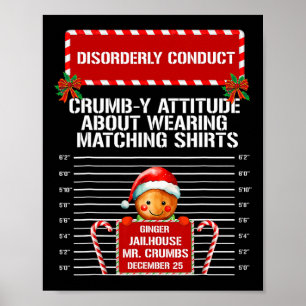 Affiche Gingerbread détenu conduite désordonnée Noël Ma