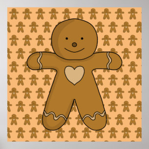 Affiche GingerBread Man Christmas Cookie