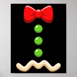 Affiche Gingerbread Man Costume Noël Halloween Cookie