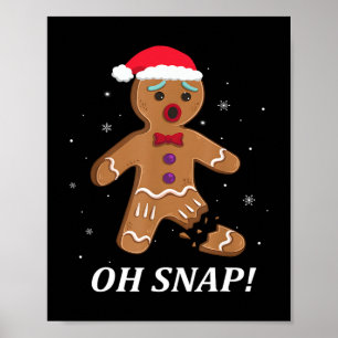 Affiche Gingerbread Man Oh Snap Christmas Cookie Costume B