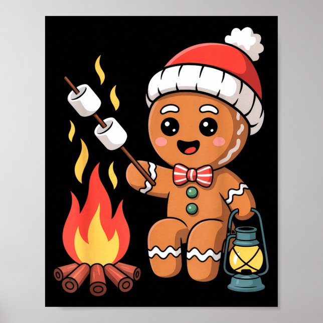 Affiche Gingerbread Marshmallow Roaster Camng Christmas  (Devant)