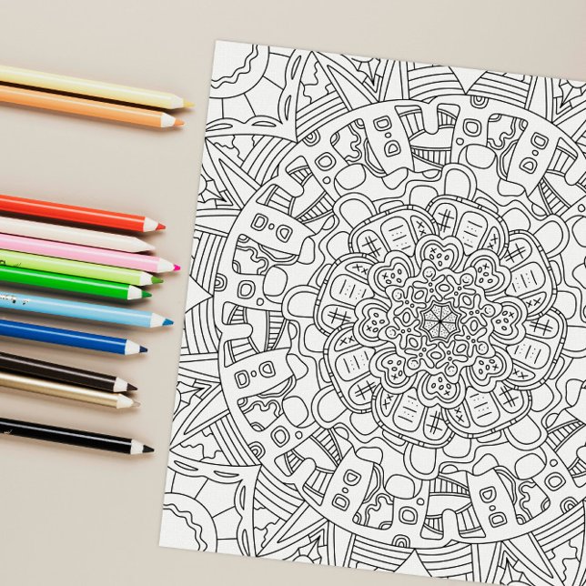 Affiche Gingerbreads Joyeux : Page de coloriage détaillée (Créateur téléchargé)