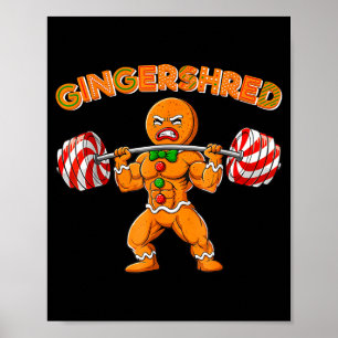 Affiche Gingershred Drôle Bonhomme en pain d'épices Gymnas