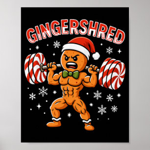 Affiche Gingershred Drôle Bonhomme en pain d'épices Gymnas