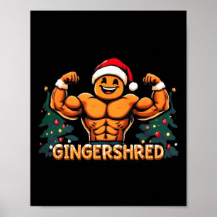 Affiche Gingershred Drôle Bonhomme en pain d'épices Gymnas