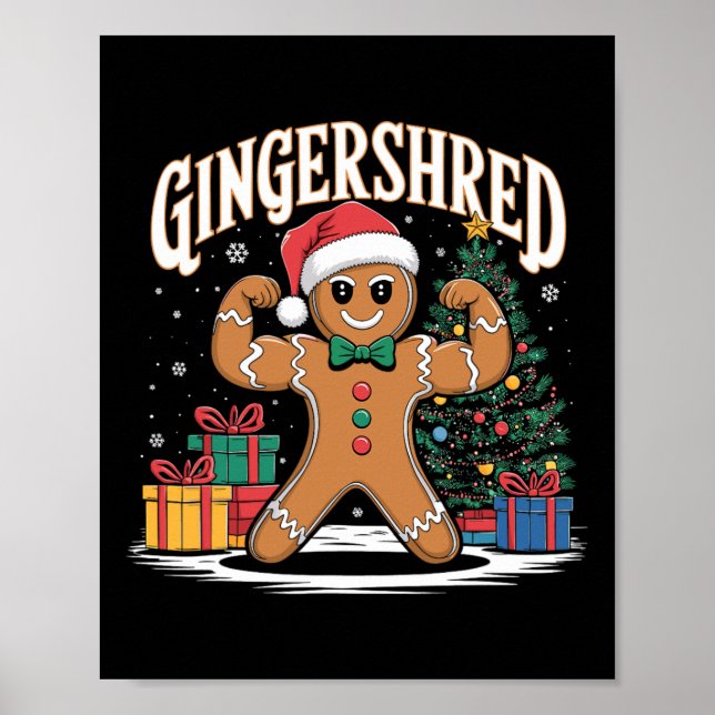 Affiche Gingershred Funny Gingerbread Bodybuilding Christa (Devant)