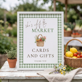 Affiche Gingham Elle est hors du Marché Cartes Cadeaux Ent