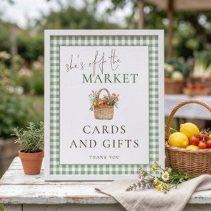 Affiche Gingham Elle est hors du Marché Cartes Cadeaux Ent