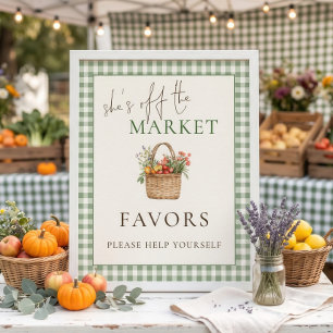 Affiche Gingham Elle est hors du Marché des Favors Panneau