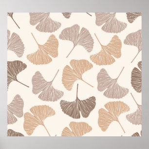 Affiche Ginkgo biloba : design transparent sec.