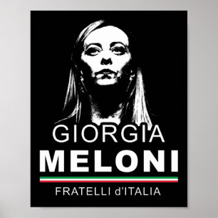 Affiche Giorgia Meloni Fratelli d'Italia Italie Hommes Fem
