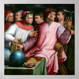 Affiche Giorgio Vasari Six Poètes toscans