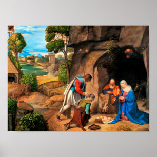 Affiche Giorgione - L'adoration des bergers