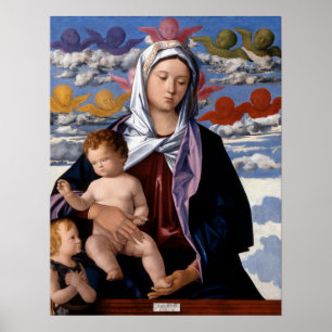 Affiche Giovanni Bellini Madonna et enfant avec St John