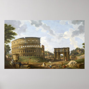 Affiche Giovanni Paolo Panini Vue du Colisée