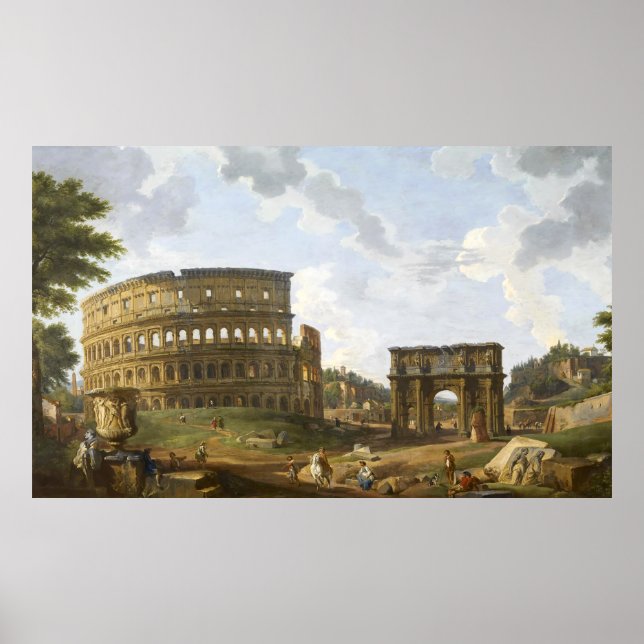 Affiche Giovanni Paolo Panini Vue du Colisée (Devant)