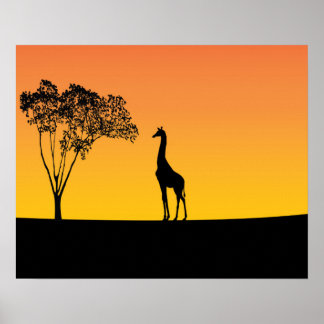 Affiche Girafe