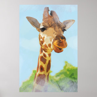 Affiche Girafe animal fantastique sauvage