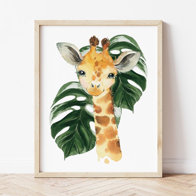 Affiche Girafe, Animaux de la Jungle, Animaux de Safari, F (Créateur téléchargé)