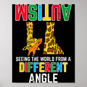 Affiche Girafe Autisme Voir le monde sous un angle différe
