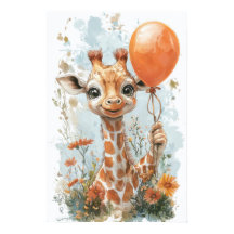 Girafe bébé mignonne peinture numérique Illustrati