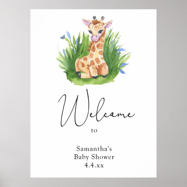 Affiche Girafe de Cute - Welcome Foam Board (Devant)