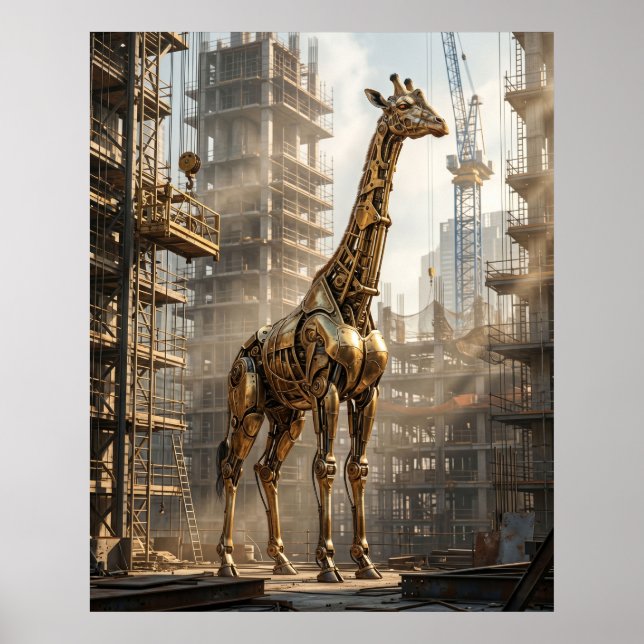 Affiche Girafe de laiton s'élever (Devant)