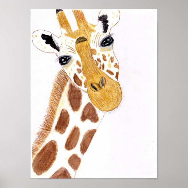 Affiche Girafe Drôle (Devant)