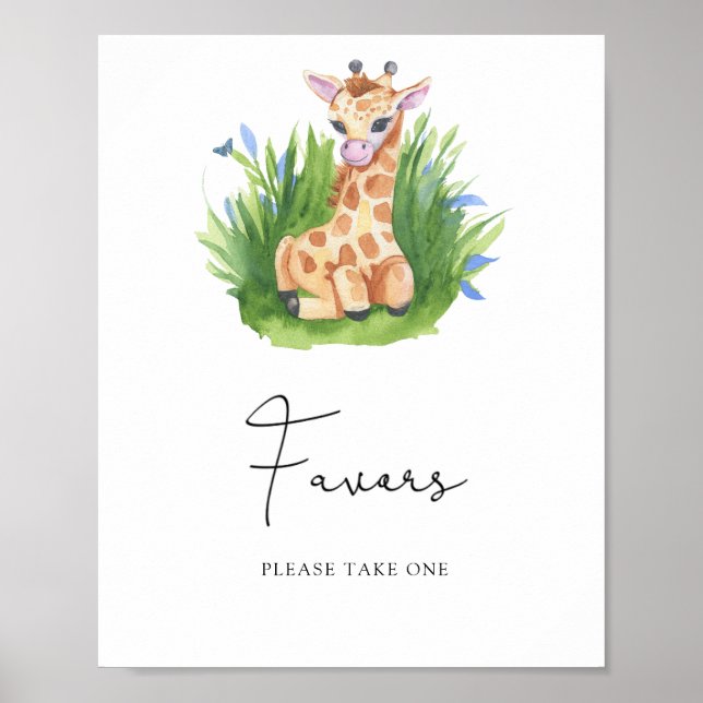 Affiche Girafe - Favoris (Devant)