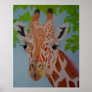 Affiche Girafe gracieuse