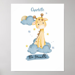 Affiche Girafe Petites Leçons des Nuages