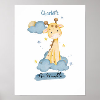 Affiche Girafe Petites Leçons des Nuages