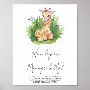 Affiche Girafe - Quel gros ventre maman a