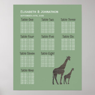 Affiche Girafe Safari en argile, Mariage russe