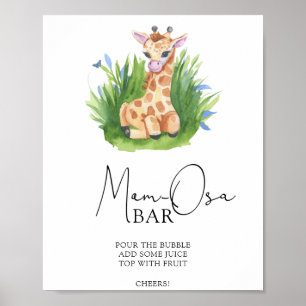 Affiche Girafe sauvage - Bar Mom-osa
